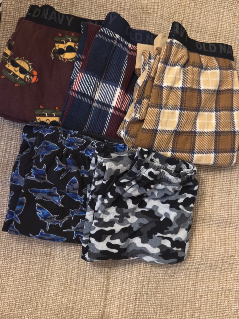 Old Navy Boys Fleece Lounge Pants Bundle 5 Pairs XL 14-16